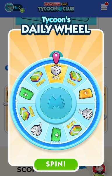 Tycoon's daily wheel